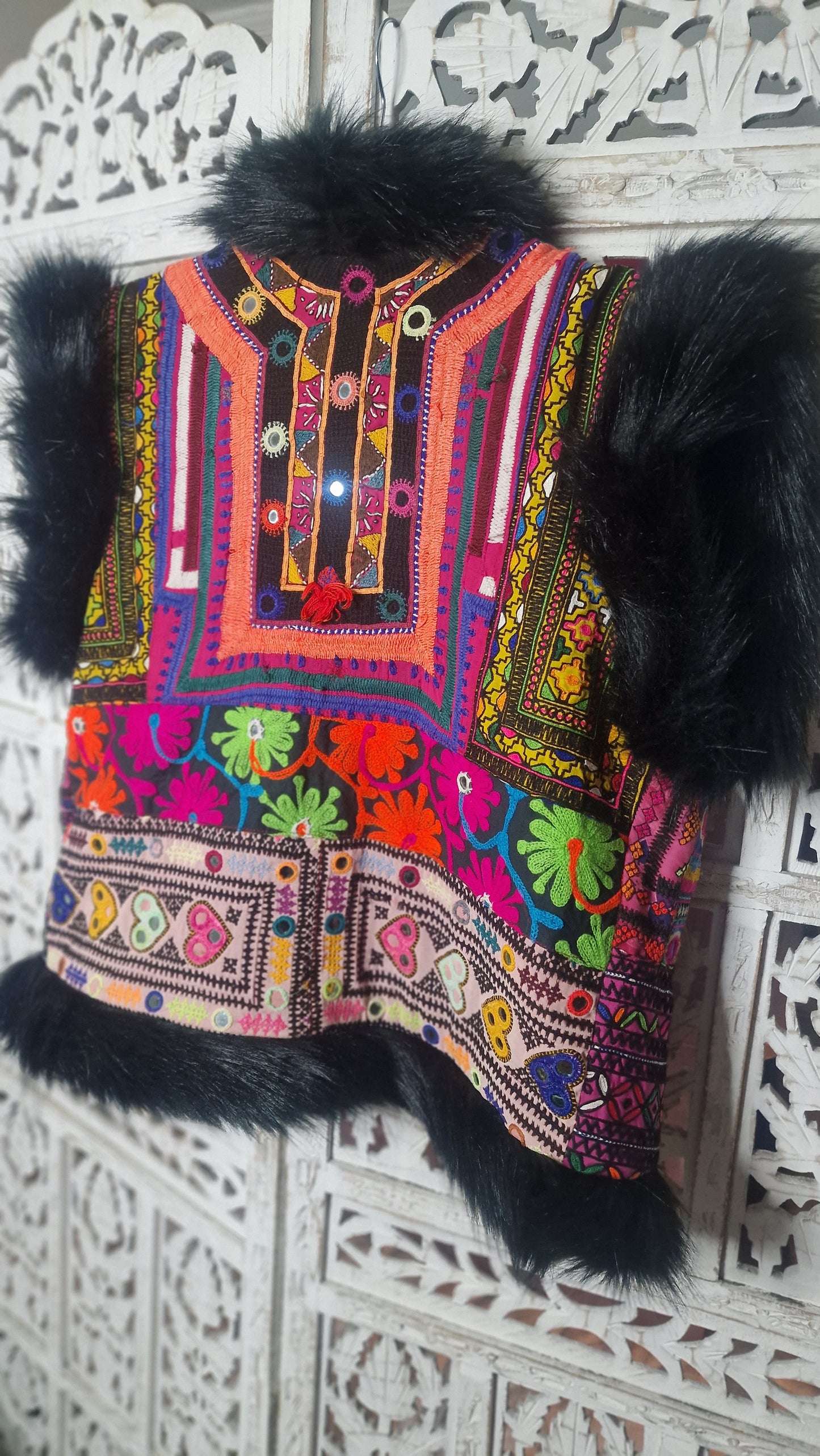Faux Fur Vintage fabric Gilet 4 - L