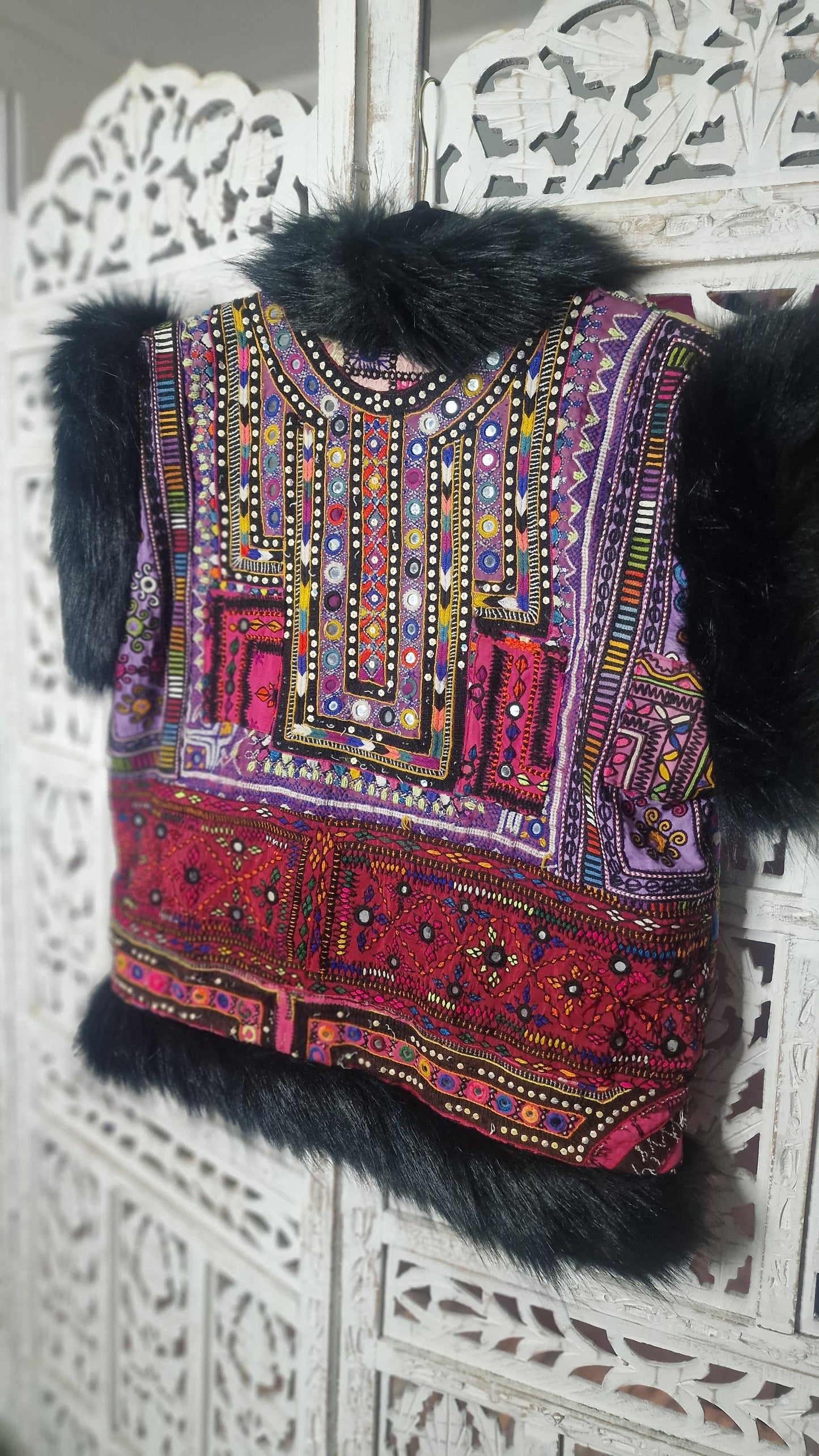 Faux Fur Vintage fabric Gilet 3 - L