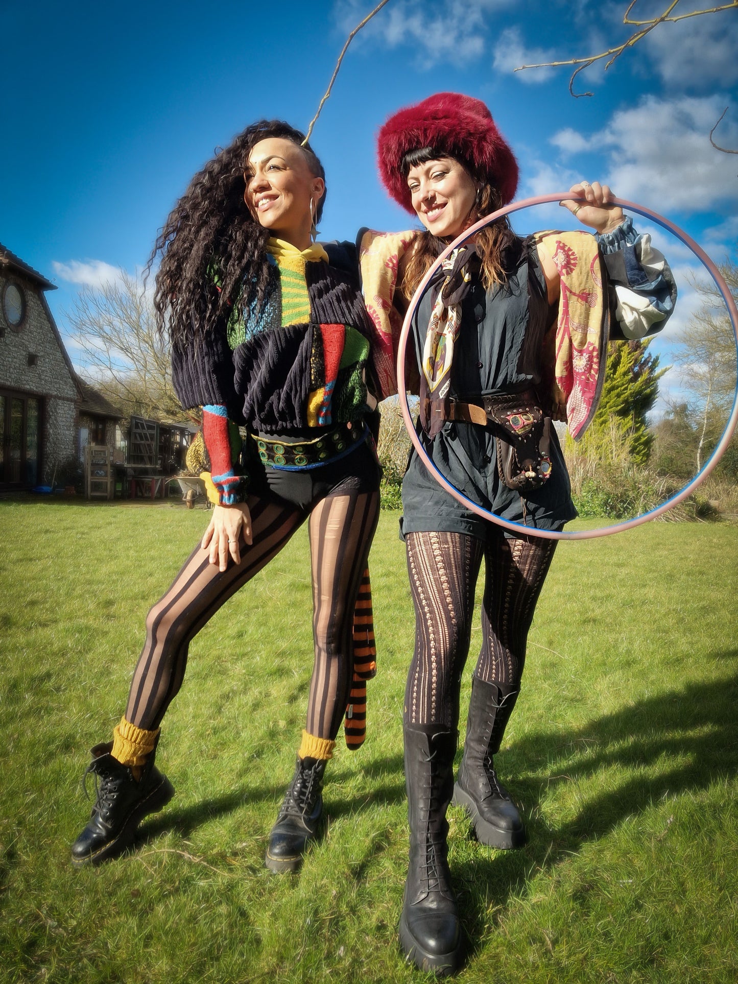 Cirque block blanket hoodie