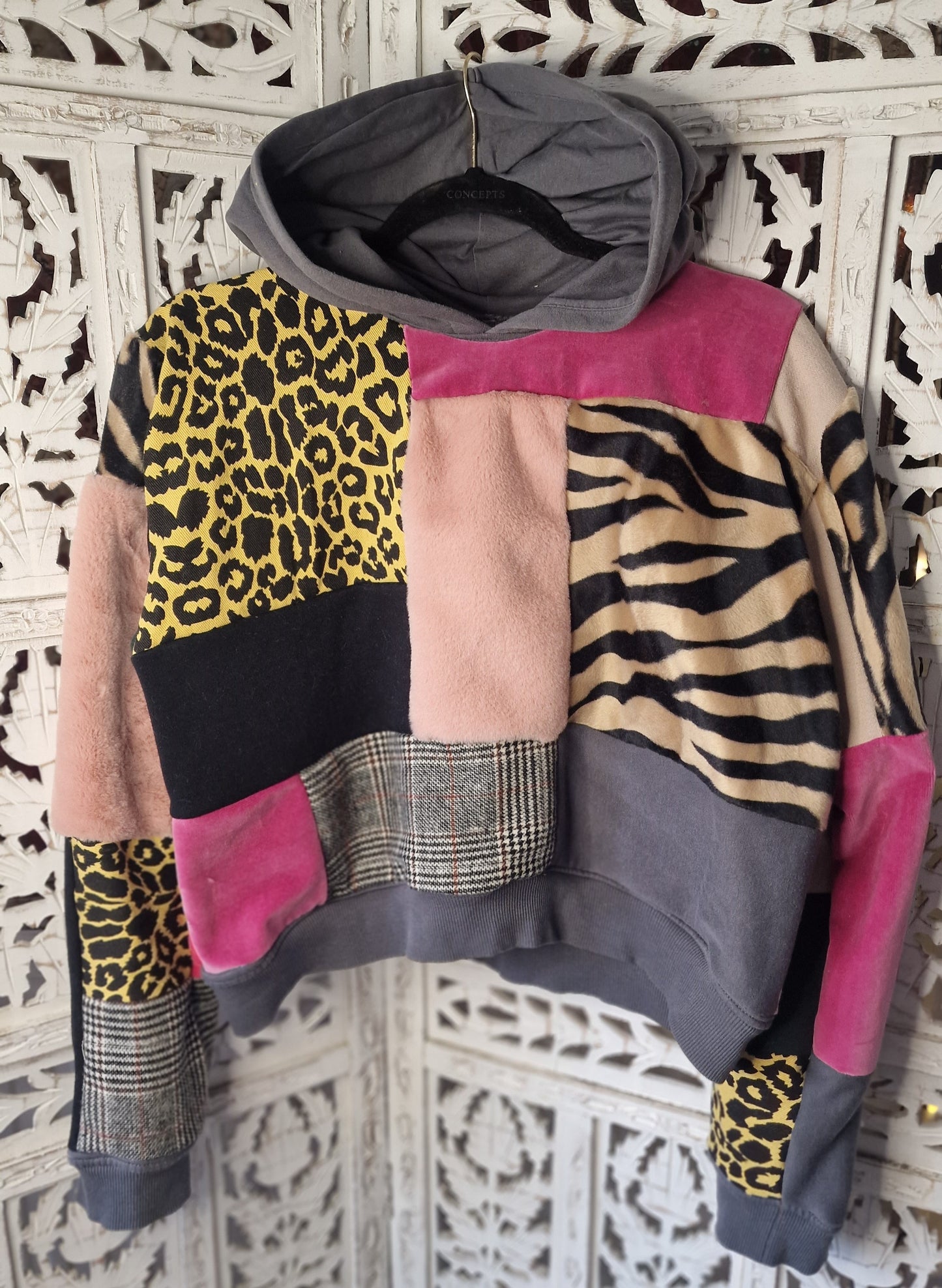 Upcycled patchwork hoodie 3