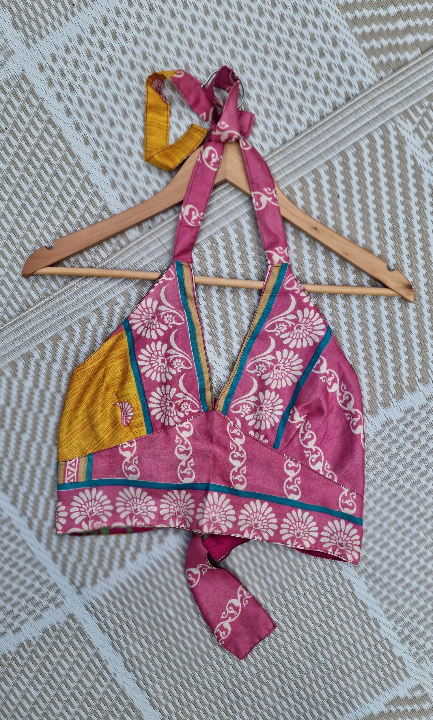 Recycled Sari - Reversible Wrap tops