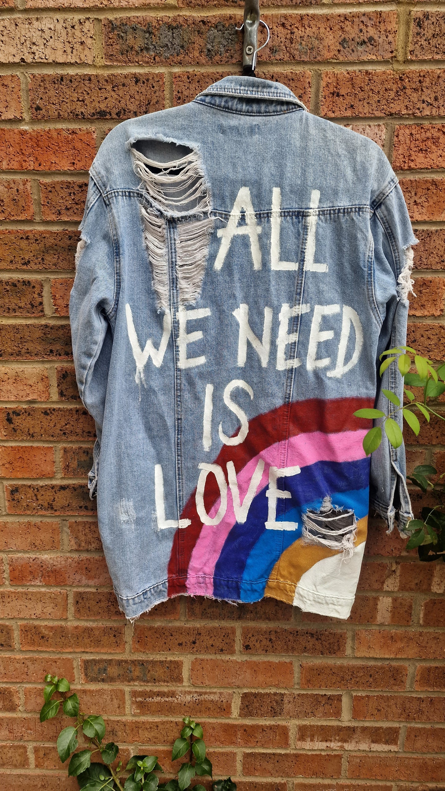 'All We Need is Love' - Denim Jacket