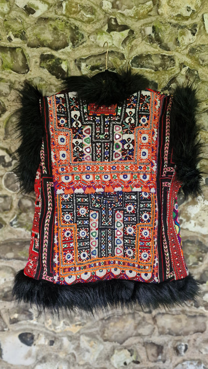 Faux Fur Vintage fabric Gilet