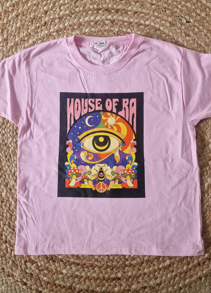 'House of Ra' Tshirt in light pink