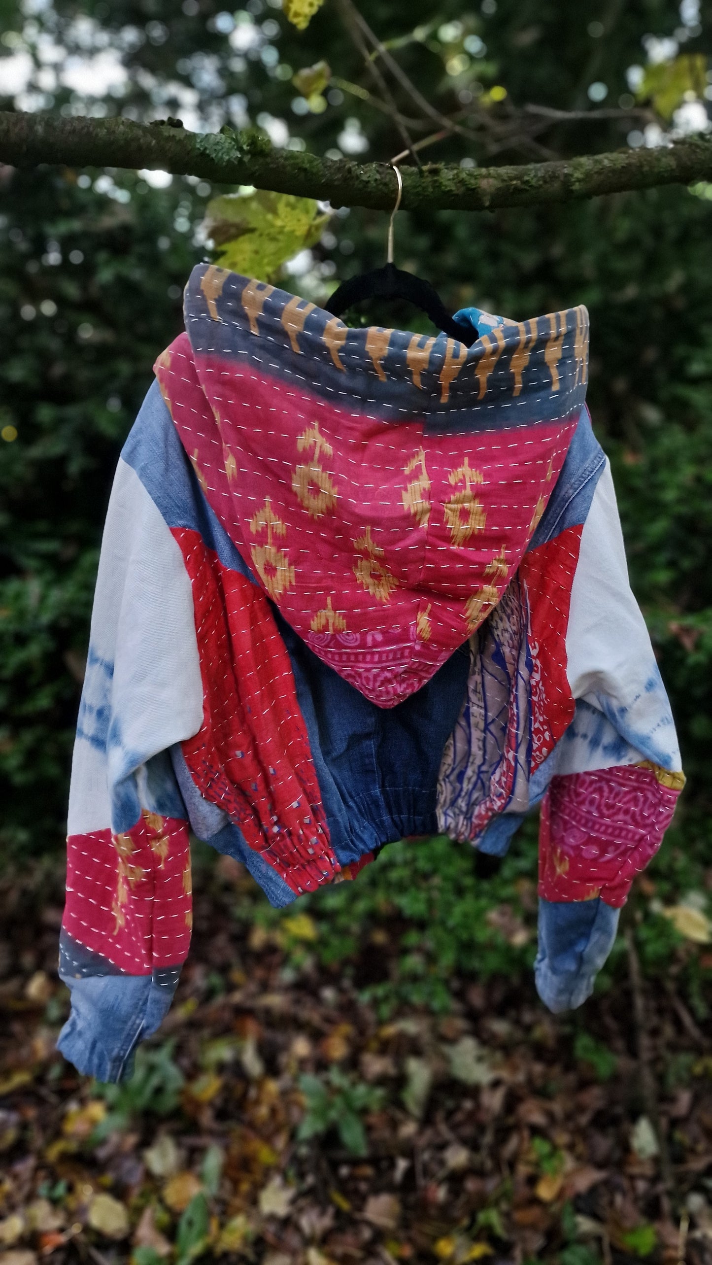 'Linear Rebel' Scrap fabric bomber - 3