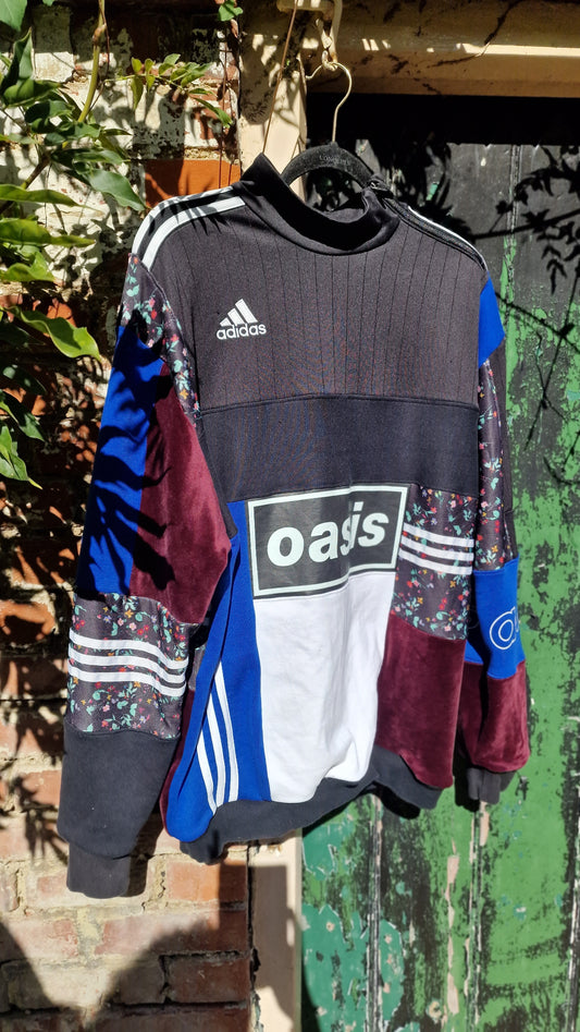 Oasis x adidas Upcycled Floral jumper