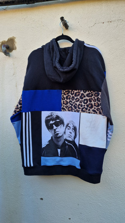 Oasis x adidas Upcycled Blue/Leopard Hoodie