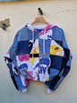 Nike X Denim Patchwork Scrap fabric bomber jacket