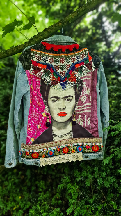 Frida Kahlo Boho Denim Jacket