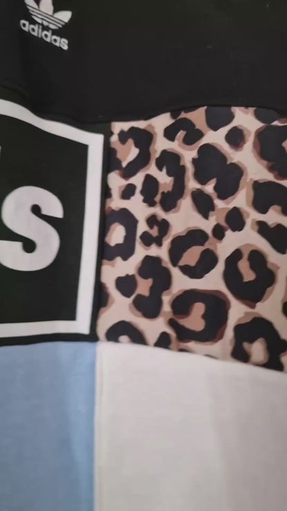 Oasis x adidas Upcycled Blue/Leopard Hoodie