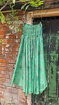Green Recycled Sari palazzo trousers